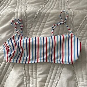 Target Red and Blue Striped Bikini Top